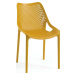 Žlutá plastová zahradní židle Bilros - Rojaplast
