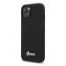 Guess GUHMP13MLSLMGBK hard silikonové pouzdro iPhone 13 6.1" black Silicone Script Gold Logo