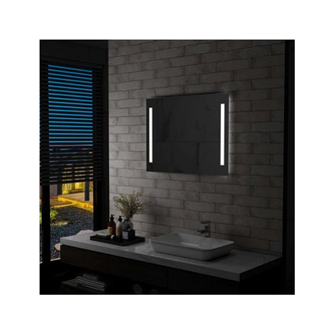 Koupelnové nástěnné zrcadlo s LED osvětlením 80 x 60 cm SHUMEE