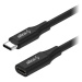 AlzaPower Core USB-C (M) to USB-C (F) 3.2 Gen 1, 1.5m černý