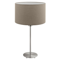 Eglo Eglo - Stolní lampa TUNJA 1xE27/60W/230V 38,5 cm matný chrom/taupe