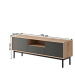 TV stolek BERGEN — 154x39x57, dub jaskson hickory/grafit