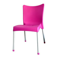 MEGAPLAST Židle zahradní VITA plast, AL nohy, růžová