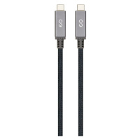 iWant USB-C to USB-C pletený kabel s Thunderbolt 3 šedý 1m