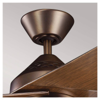 KICHLER LED stropní ventilátor Jade, bronz, tichý, Ø 152 cm, 60 W