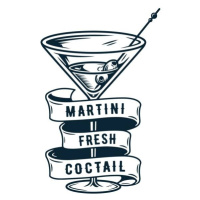 Fotografie Cocktail martini glass with olives ribbon bar, Viktoriya Klubovich, 40 × 40 cm