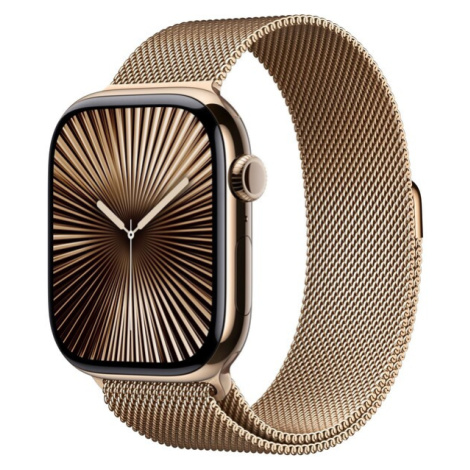 Apple Watch 49/46/45/44mm zlatý milánský tah M/L