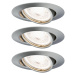 PAULMANN Vestavné svítidlo LED Base kruhové 3x5W GU10 kov kartáčovaný výklopné 3-krokové-stmívat