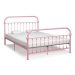 Rám postele růžový kov 140x200 cm