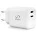 iWant Duo USB-C Charger 45W bílá Bílá