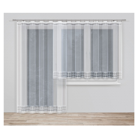 Dekorační žakárová záclona s řasící páskou ESSENCES 160 bílá 300x160 cm MyBestHome MyBestHome PRO