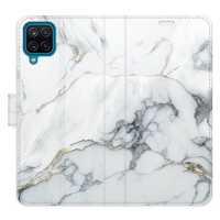 iSaprio flip pouzdro SilverMarble 15 pro Samsung Galaxy A12