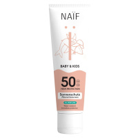 NAIF Krém na opalování pro děti a miminka bez parfemace SPF50 100 ml