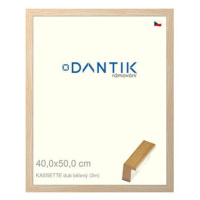 DANTIK rámeček 40 × 50, KASSETTE dub bělený sklo čiré