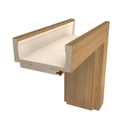 Obložková zárubeň Naturel 80 cm pro tloušťku stěny 12-14 cm jilm pravá O3J80P