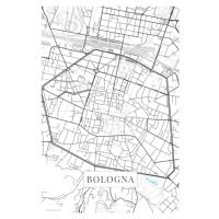 Mapa Bologna white, (26.7 x 40 cm)