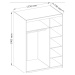 Šatní skřín Alena 3D, bílá/zrcadlo