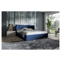 Eka Čalouněná postel EVEREST - Kronos 160x200 cm Barva látky: Tmavá modrá (09), Úložný prostor: 