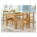 Jídelní set PIMBOW stůl 100x80 cm + 4 židle, masiv borovice
