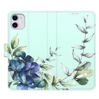 iSaprio flip pouzdro Blue Flowers pro iPhone 11