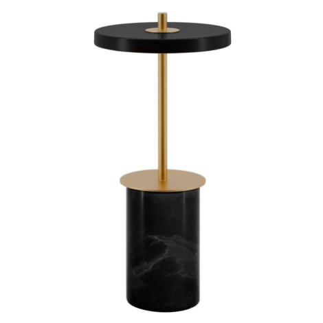 Černá mramorová LED stmívatelná stolní lampa s kovovým stínidlem (výška 25,5 cm) Asteria Move Mi UMAGE