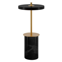 Černá mramorová LED stmívatelná stolní lampa s kovovým stínidlem (výška 25,5 cm) Asteria Move Mi