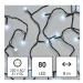 EMOS Světelný LED řetěz Cherry s programy 8 m studená bílá