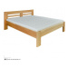 Drewmax Manželská postel - masiv LK111 | 200 cm buk Moření: Rustikal