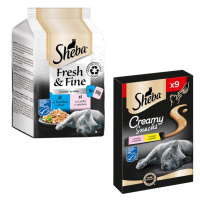 Sheba Fresh & Fine kapsičky 6 x 50 g + Creamy snack 9 x 12g - 15 % sleva - Fresh & Fine kapsičky