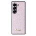 Guess PC/TPU Glitter Flakes Metal Logo Zadní Kryt pro Samsung Galaxy Z Fold6 Pink