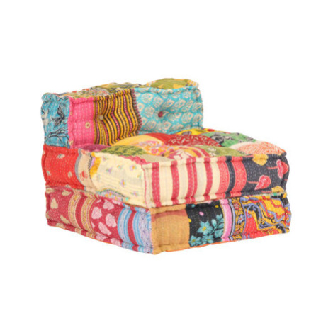 vidaXL Modulární pouf patchwork textil