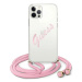 Kryt Guess iPhone 12/12 Pro 6,1" pink hardcase Script Vintage (GUHCP12MCRTVSPI)