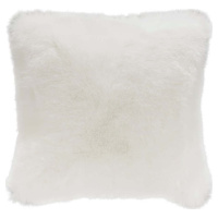 Bílý polštář z umělé kožešiny Mint Rugs Soft, 43 x 43 cm