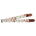 Perri's Leathers 7671 Ukulele Strap White Flowers