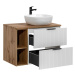 ArtCom Koupelnová skříňka s umyvadlem a deskou ADEL White DU80/2 | 80 cm
