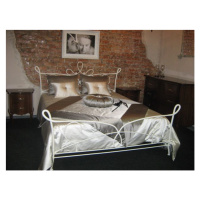 Kovová postel Siracusa Rozměr: 180x200 cm, barva kovu: 9A bílá zlatá pat.