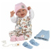 Llorens 84481 NEW BORN 2 v1 - realistická panenka miminko se zvuky a měkkým látkovým tělem
