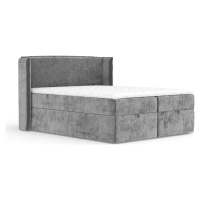 Šedá boxspring postel s úložným prostorem 180x200 cm Passion – Maison de Rêve