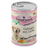 LandFleisch Dog Classic drůbeží maso s lososem 6 × 400 g