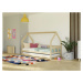 Benlemi Dětská postel domeček FENCE 2v1 ze dřeva se zábranou a přistýlkou Zvolte barvu: Světle š