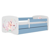 Dětská postel Babydreams+SZ modrá 80x180 Kůň