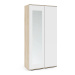 Eka Šatní skříň Trinity 90 cm, se zrcadlem Barva dřeva: Bílá