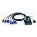 ATEN 2-port KVM USB mini, 1m kabely, DO