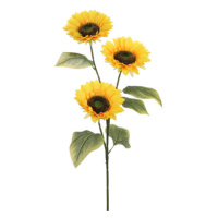 Slunečnice řezaná umělá 3 květy žlutá 92cm