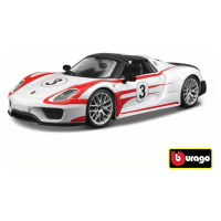 Bburago 1:24 Race Porsche 918 Weissach White, Bburago, W007356