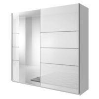 Šatní skříň Tabe - 221x210x61 cm (bílá)