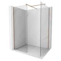 MEXEN/S Kioto Sprchová zástěna WALK-IN 125 x 120 cm, transparent, růžové zlato 800-125-202-60-00