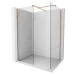 MEXEN/S Kioto Sprchová zástěna WALK-IN 125 x 120 cm, transparent, růžové zlato 800-125-202-60-00