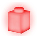LEGO® Classic Silikonová kostka noční světlo - červená