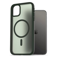 AlzaGuard Matte Case Compatible with Magsafe pro iPhone 11 tmavě zelený